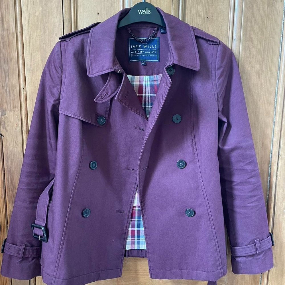 Jack Wills Womens Burgundy Coat